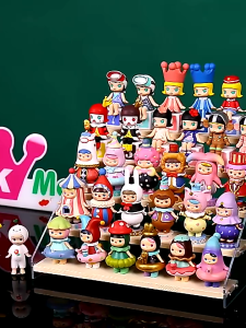 Clear Acrylic Wood Display Stand Figure Display Rack Storage Shelf Holder Makeup Organizer Dessert Cake Display