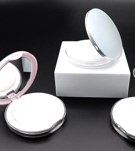 1 Set Tempat Bedak Tabur Kosong Wadah Bedak Tabur Travel Tempat Bedak Mini Kotak Bedak Tabur+Powder Puff