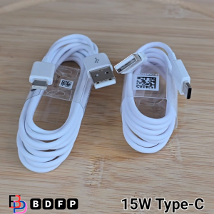 สายชาร์จ 15W Type-C BDFP Samsung ซัมซุง ชาร์จด่วนรวดเร็ว สายชาร์จ 3A 1/2m หัวชาร์จ Usb-A US สีขาว