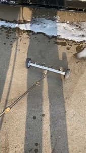 16 inch Metal Pressure Washer Undercarriage Cleaner Water Broom with 4 Nozzles Extension Wands surface cleaner Power Washer