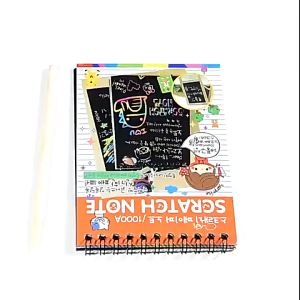 NOTE Book Buku Gambar Gores Magic Warna Warni Kecil Black Cardboard Edukasi SCRATCH PAPER NOTE/Scratch Note Mini / Buku Gambar Mini Tulis Gores Ajaib Colourfull / Buku Magic Warna Colourful Scratch Note Kecil