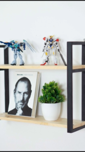 Rak dinding ambalan kayu penyimpang buku dekorasi ruangan rak minimalis