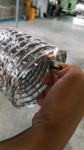 ท่อลมอลูมิเนียมฟอยล์ ท่อฟอย์ด 4 นิ้ว ยาว 3 เมตร ท่อดูดควัน ท่อปล่อยควัน ท่อลมระบายอากาศ