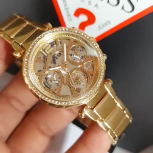 [Promo] Jam Tangan Wanita Guess GW0403L2 Solstice Gold Tone Case Gold Tone Stainless Steel Original Garansi 2 Tahun [✔COD][100% Authentic]