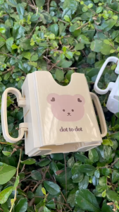 Milk pack holder ที่ใส่กล่องนมกันบีบกล่อง สไตล์เกาหลี ลายหมีและลายกระต่าย (ACC269)