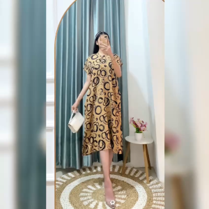 JUMBO LD 135 DASTER LEHER V KANCING BAHAN RAYON PREMIUM TERBARU 2024 Wanita Viscose Panjang Santai