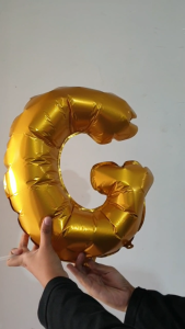 Murah!! (1Pcs SON) Balon Foil Huruf GOLD balon foil huruf GOLD BALLONS 40cm balon ultah