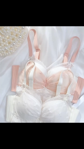 CS บราสบายสไตล์ฝรั่งเศสชุดชั้นในลูกไม้เซ็กซี่ไม่มีแหวนเหล็กฟองน้ำชุดชั้นในประมาณ0.8cm ny087 รองเท้าผู้หญิง เสื้อกันหนาว เสื้อใน