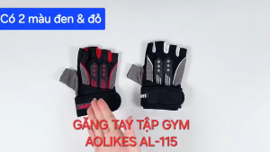 Găng Tay Tập Gym AOLIKES AL -115 Có Đệm Silicon Lòng Bàn Tay Dầy Dặn Chơi Thể Thao Tập Gym Lái Xe