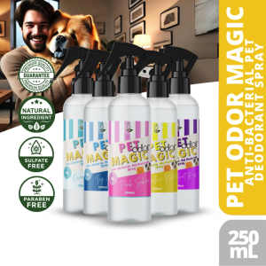 Pet Odor Magic Deodorant Spray Anti-Bacterial Deodorizing for Cats and Dogs Odor - Yellow Nectar