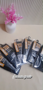 6 Pasang Kaos Kaki Sekolah Full Hitam Polos Panjang Sebetis