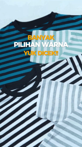 Kaos anak perempuan crop top stripe salur bahan cotton combad 30s