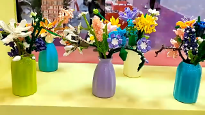 Flower Bouquet Building Blocks Toys Set Sunflowers Rose Tulip Flowers Gift for Girlfriends