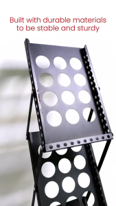 HOL Foldable Magazine Display Rack Stand / Book Paper Brochure Leaflet Office School Event Restaurant A4