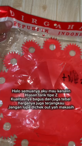Yu YI Kualitas PREMIUM Hiasan tarik dinding garland merah putih HUT RI hiasan 17 agustus 17an tipe Z