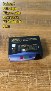 Asafee LED Strong Light Outdoor Canister Torch Clip Lamp Soft Light Shade Lantern Rechargeable Flashlight Waterproof