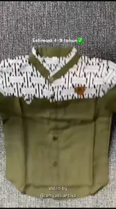 Pakaian Muslim Baju Koko Setelan Anak Laki-laki Usia 3-13 Tahun