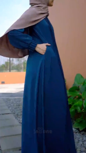 Intune Gamis Tholiha Abaya Umroh Polos Premium Simple Elegan & Syari Bahan Premium Polyester NAZWA