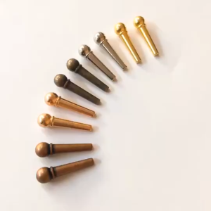 Bridge Pin Pin Gitar Bahan Logam Untuk Akustik 1 Set/6pcs Tembaga Merah/Emas/Perak
