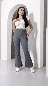 Celana Ootd Jeans Cutbray Haighwaist Korean Style Terbaru Kekinian