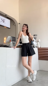 Richy Shorts กางเกงขาสั้น (ผ้าโซดา) กางเกงเอวสูง กางเกงขาสั้นผู้หญิง ใส่สบาย ผ้าไม่ต้องรีด