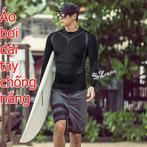 Áo bơi nam dài tay ổn định thân nhiệt chống nắng chống tia UV Áo tắm nam