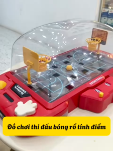 Đồ chơi thi đấu bóng rổ mini có tính điểm rèn luyện tư duy vận động nhanh nhẹn và tăng tương tác giữa các bé và cha mẹ