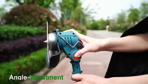 💯ไร้สาย เครื่องตัดหญ้าแบบพกพา น้ำหนักเบา ล้อเครื่องตัดหญ้าแบบถอด ต่อการใช้สำหรับกำจัดวัชพืชตัดไม้ทวงคืนพื้นที่รกร้าง