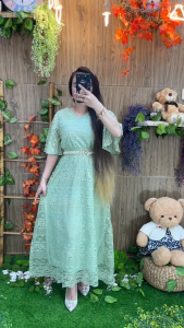 BAJU WANITA TERBARU DRESS BRUKAT MALIKA DRESS WANITA KEKINIAN 0805 IMPORT KUALITAS IMPORT