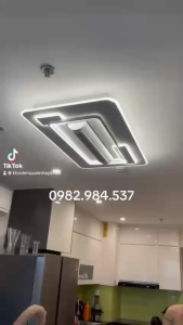 Quạt điều hoà ốp trần[Quạt đèn không cánh]Quạt đèn ốp phù hợp với trần thấpĐèn LED 3  chế độ ánh sángtích hợp điều khiển từ xa