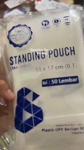 Standing Pouch 10X17 / Plastik klip berdiri/Plastik kemasan ISI 50 PCS plastik kemasan mojito