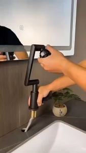 Modern Stainless Steel Faucet with 1080 Degree Rotation - Hot and Cold Water Ideal for Balcony Home Hotel Kitchen