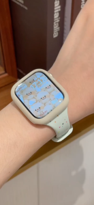 Slim Colored Point Sport Strap + Case For Apple Watch Band 49 41 45 44 Girl Silicone Cover For iWatch Series 9 8 7 6 SE Wrist