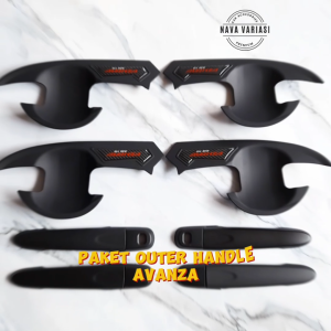Paket Outer Cover Door Handle Pegangan Pintu Mobil All New Avanza 2012-2021 Hitam Rline