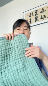 Muslin Long Baby Towel Newborn Burp Cloth Anti-spitting Milk Mat Solid Color Shoulder Pad 25*50cm