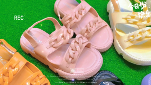 Sandal Anak-Anak Rantai Perempuan Viral Premium Tali Belakang Terbaru Fashion Karet Jelly Kasual