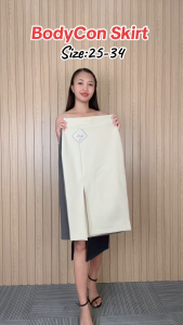 Hello Moderne Premium Midi Skirt With Slit Knit Stretch Thick Petite & Plus Size Bodycon Women HM1001