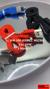 15pcs Kabel Data Toples Vibox RS100 Micro 1Meter Original Charger Micro RS100 Untuk Android Smartphone