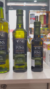 Date 05/27 Dầu Oliu Extra Virgin PONS 1 lít - Tây Ban Nha (Chai nhựa)