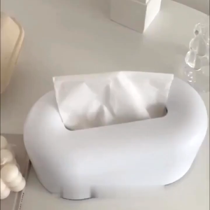 【Free-delivery】 Tranquil Nordic กล่องทิชชู่สีขาวบริสุทธิ์กล่องเก็บของเรียบง่ายการออกแบบโค้งสุดกล่องกระดาษหน้าสวยกล่องกระดาษทิชชู INS ห้องนั่งเล่นกล่องกระดาษวาดรูปสร้างสรรค์บ้านห้องนอนหอพัก coff