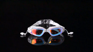 Swimming Goggles for Kids Adjustable HD Anti-Fog Kids for Children with Silicone One-Piece Earplugs Swimming Glasses