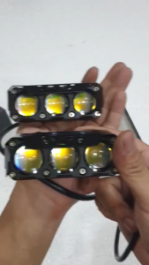 2 cái Đèn led trợ sáng 3 bóng 12v - 80vđèn led siêu sáng Phụ tùng ô tô xe máy