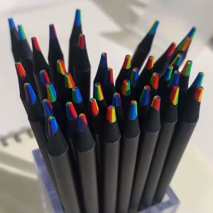 1 แท่ง ดินสอสีรุ้ง 7 สี สร้างสรรค์ ดินสอสีไล่ระดับสีเข้มข้น ศิลปะกราฟฟิตีวาดภาพระบายสีพาสเทล อุปกรณ์การเรียนของนักเรียน