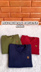 Sweater Anak Basic Bahan Cotton Fleece by Little Zizu