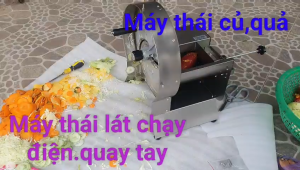 Máy cắt lát củ quả quay tay và chạy điện