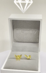 MJ Jewellery Gold Butterfly Earrings S175  375 Gold & 916 Gold