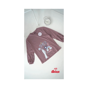 Baju Kaos Atasan Anak Tanggung Perempuan Terbaru Kekinian Viral Lengan Balon 5-14 Tahun Katun Tebal