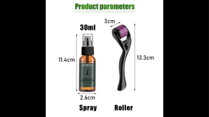 Natural Men Beard Growth Roller Kit Men’s Oil Nourishing Enhancer Spray Anti Hair Loss With Beard Roller Beard Growth Spray Set Roller Kit Men Hair Grow Growth Essence Enhancer Beard Oil Spray Beard