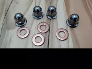 [ 1 SET ] MUR CYLINDER HEAD KHARISMA SUPRA X 125 CB GL PRO TIGER / NEOTECH MEGA PRO JUPITER VEGA R  SHOGUN SMASH DLLHARGA 4 PCS MUR TOPI M8 + 4 PCS RING TEMBAGA M8