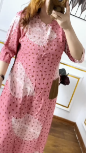 Daster Panjang Semata Kaki Busui Friendly Ld 110